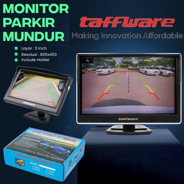 Jual Monitor Rear View Parkir Mobil TFT LCD 5 Inch Taffware Tracking