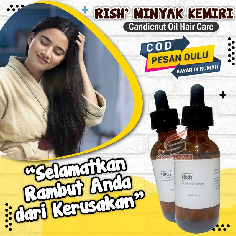 Jual Rish Minyak Kemiri Minyak Perawatan Penumbuh Penebal Rambut