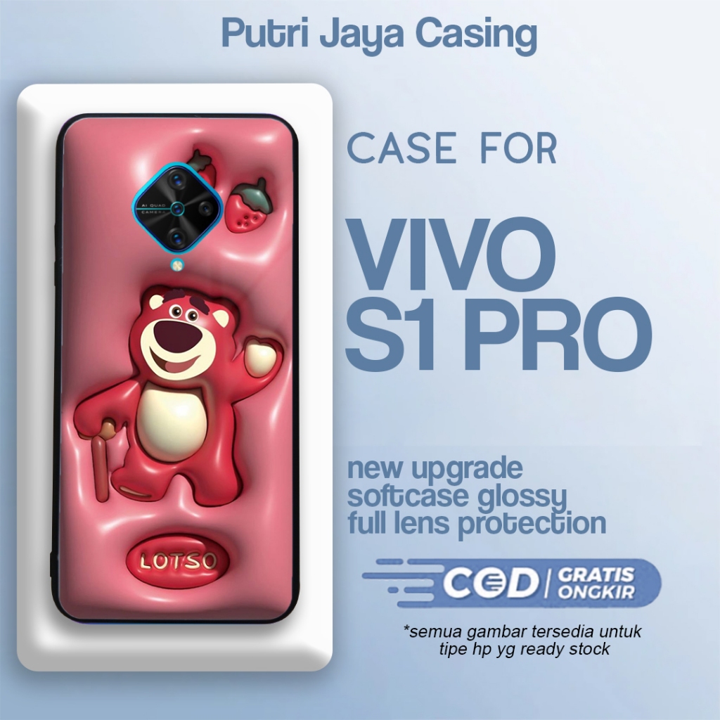 Jual Case Hp Vivo S1 Pro Terbaru Motif Aesthetic Cute Bear Lotso Kartun