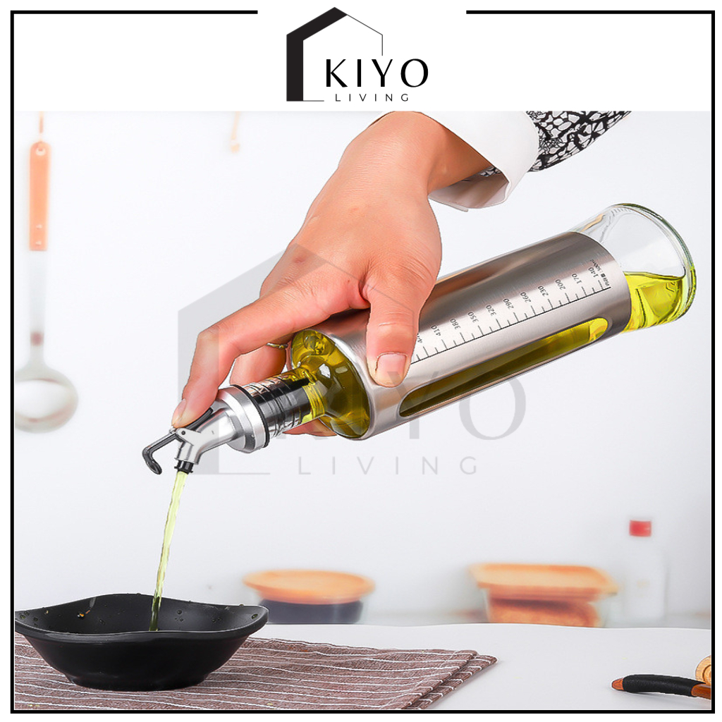 Jual KIYO Botol Kaca Minyak Goreng 500ml Tempat Kecap Syrup Olive Oil