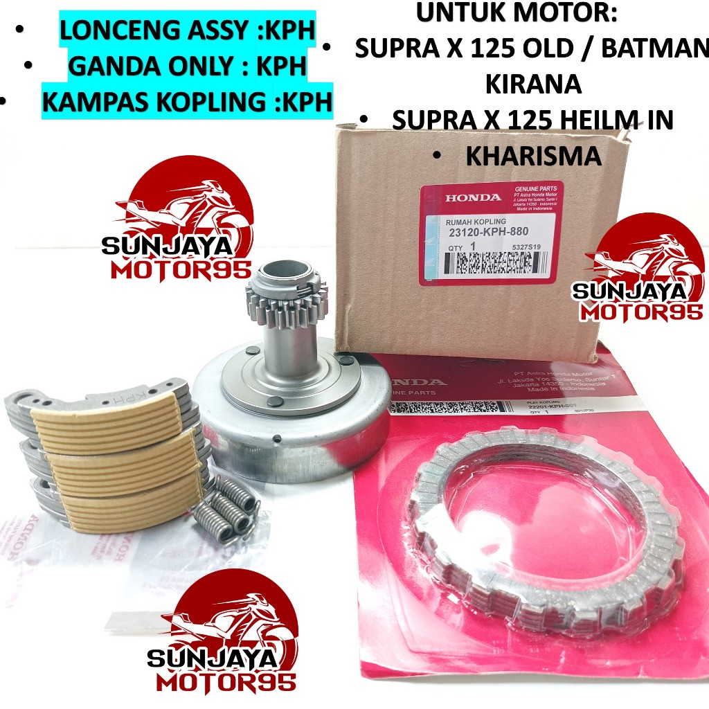 Jual Paket Kopling Lonceng Kph Mangkok Ganda Kampas Kopling Supra X