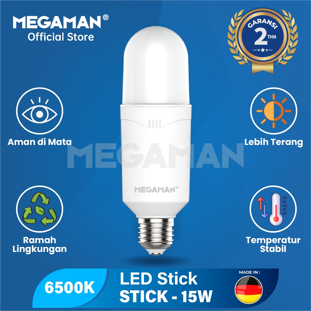 Jual Lampu Bohlam LED MEGAMAN YTP52Z1 Fitting E27 15W 3000K 6500K