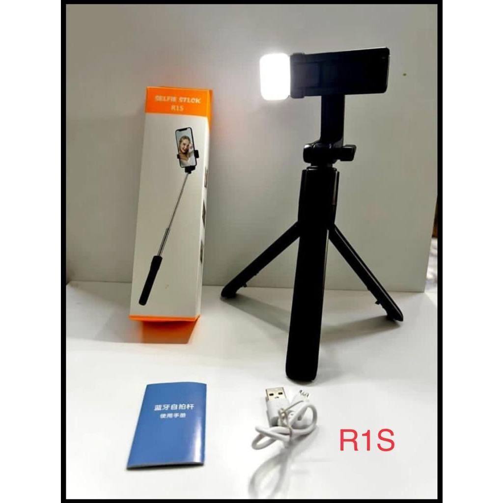 Jual Tongsis R1S Selfie Stick Tripod Bluetooth Shopee Indonesia