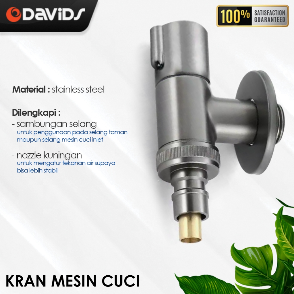 Jual Kran Mesin Cuci Otomatis Keran Air Taman Inch Stainless Nikel