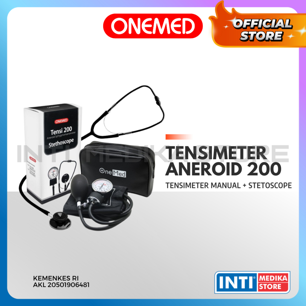 Jual ONEMED Tensimeter 2in1 Aneroid 200 Stetoscope Set Tensi