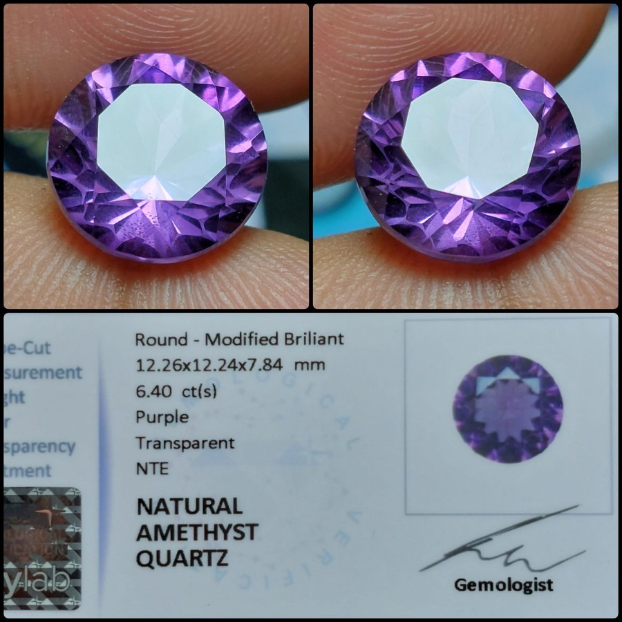 Jual Natural Amethyst Quartz Kecubung Crystal Cutting Batu Permata Ungu