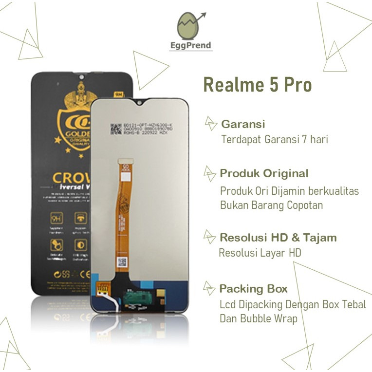 Jual LCD TOUCHSCREEN REALME 5 PRO RMX1971 REALME Q ORIGINAL FULLSET