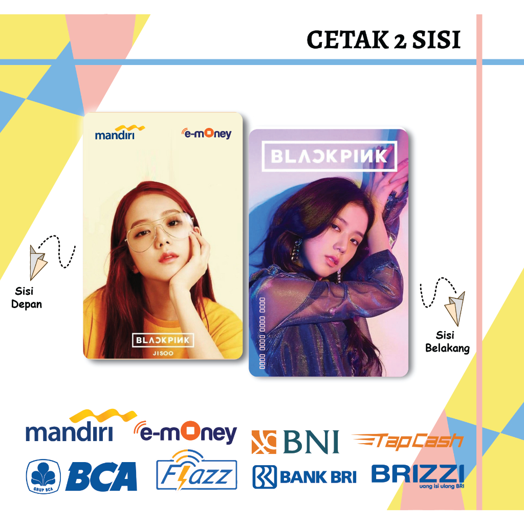 Jual KARTU EMONEY ETOLL KPOP JISOO BLACKPINK KOREA MANDIRI FLAZZ BCA