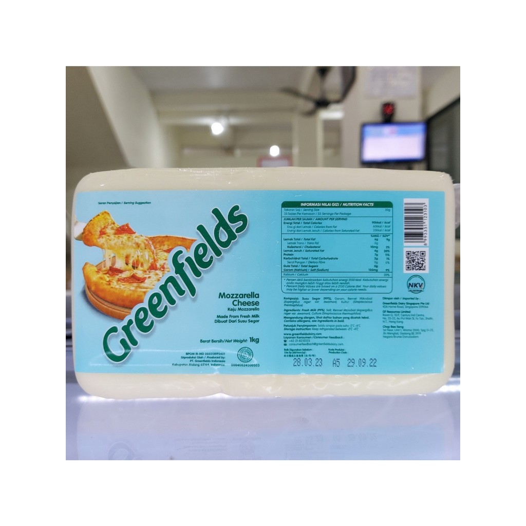 Jual Greenfields Mozzarella Cheese Made From Fresh Milk G Gr