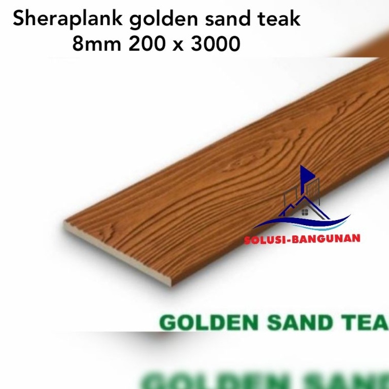 Jual Recomended Sheraplank Golden Sand Teak 08mmx200x3000 Listplank