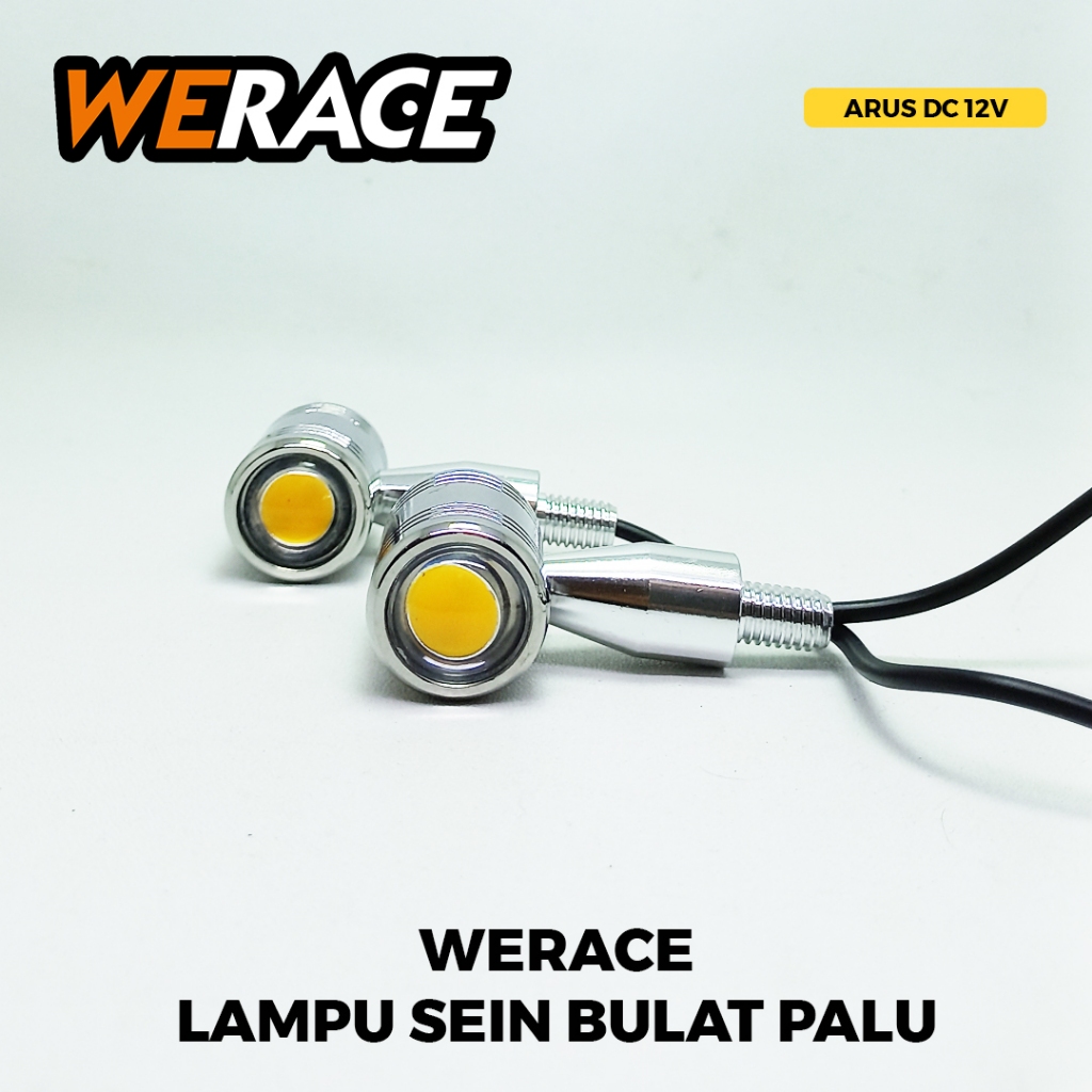 Jual Werace Harga Sepasang Led Sen Riting Bulat Palu Besi Chrome