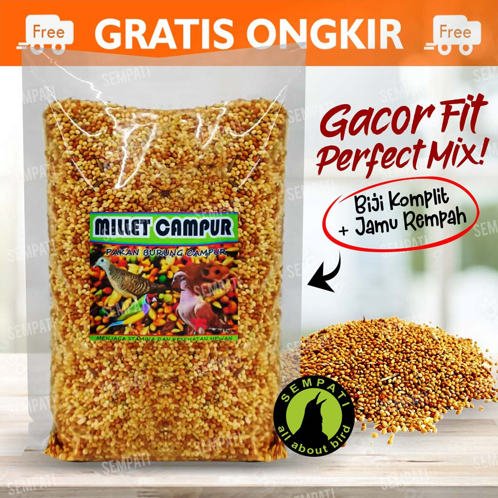 Jual Milet Campur Pakan Burung Perkutut Gacor Biji Millet Campur Milet