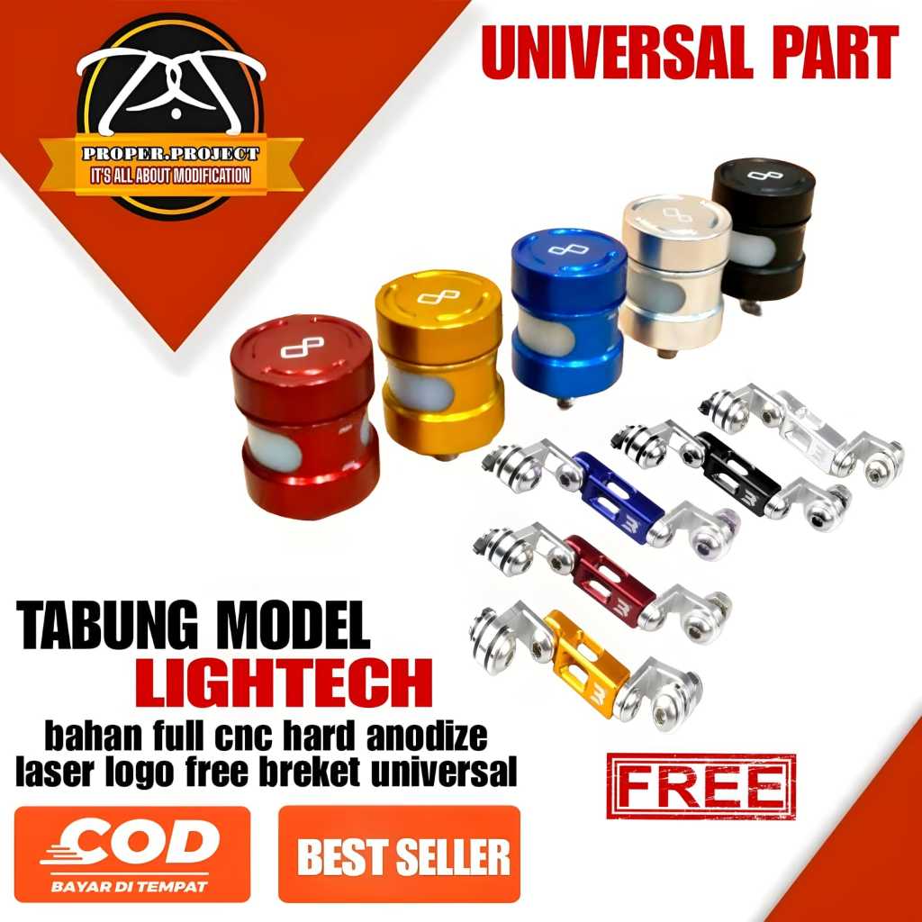 Jual Tabung Minyak Rem Model Lightech Cnc Universal Semua Motor