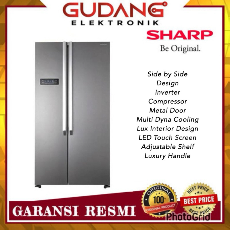 Jual Lemari Es Sharp Side By Side Sj Is M Sl Kulkas Sharp Sbs Sj Is M