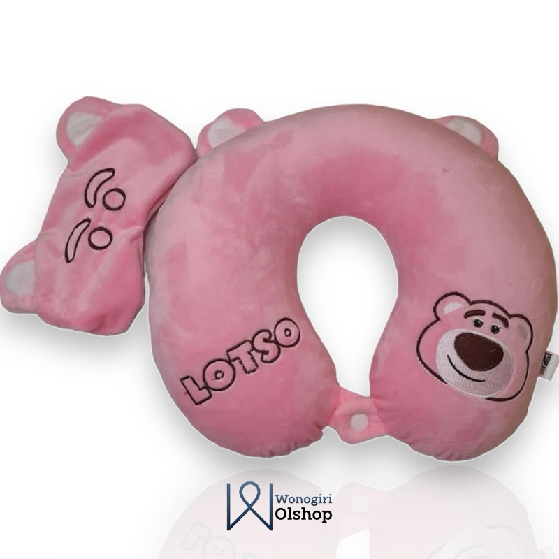 Jual Boneka Bantal Leher New Lotso Free Penutup Mata Dan Bantal Leher