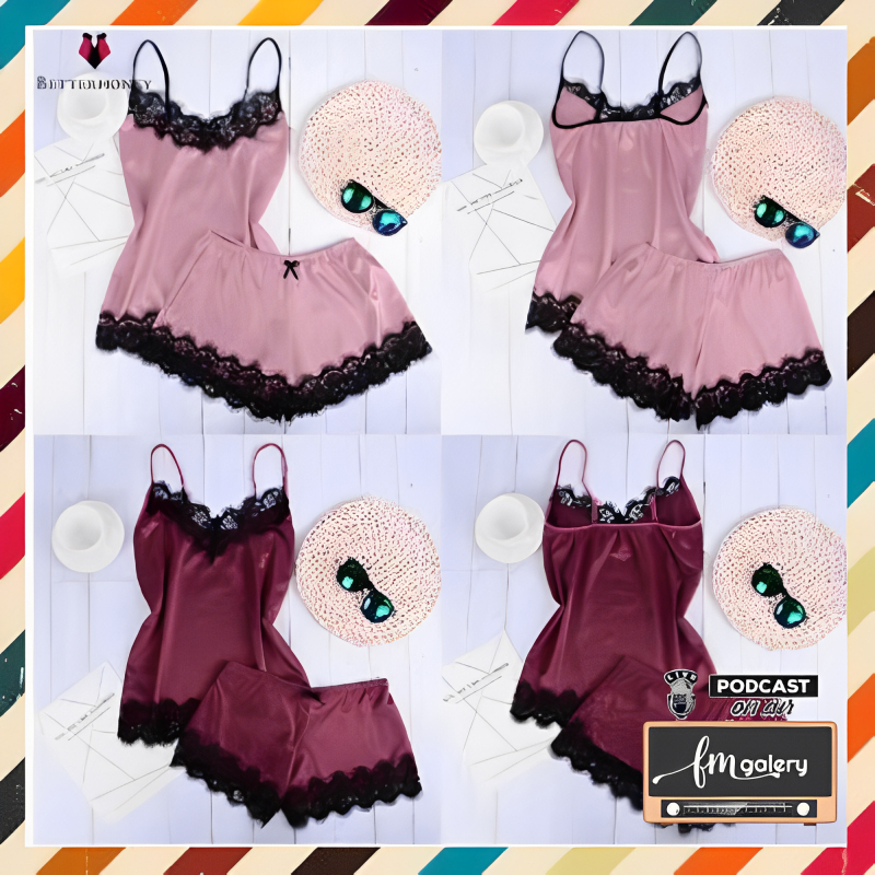 Jual Fm Galery Lingerie Set Cami Seksi Baju Tidur Wanita Import