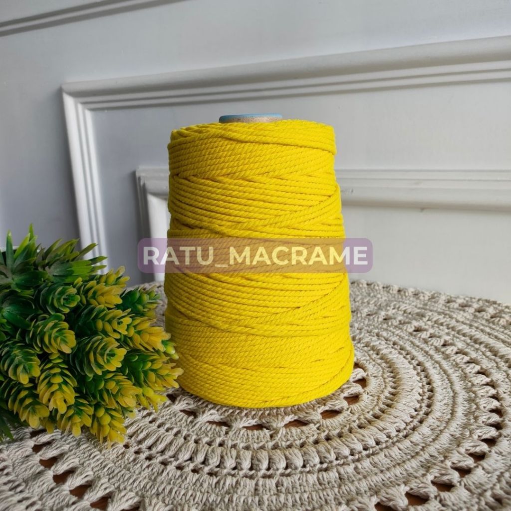 Jual Tali Katun Macrame Kuning Mm Mm Gr Ply Shopee Indonesia