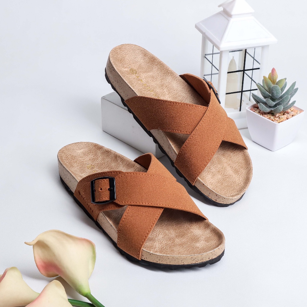 Jual Amazeus GLENDALE Sandal Sendal Tali Wanita Selop Birken Footbed