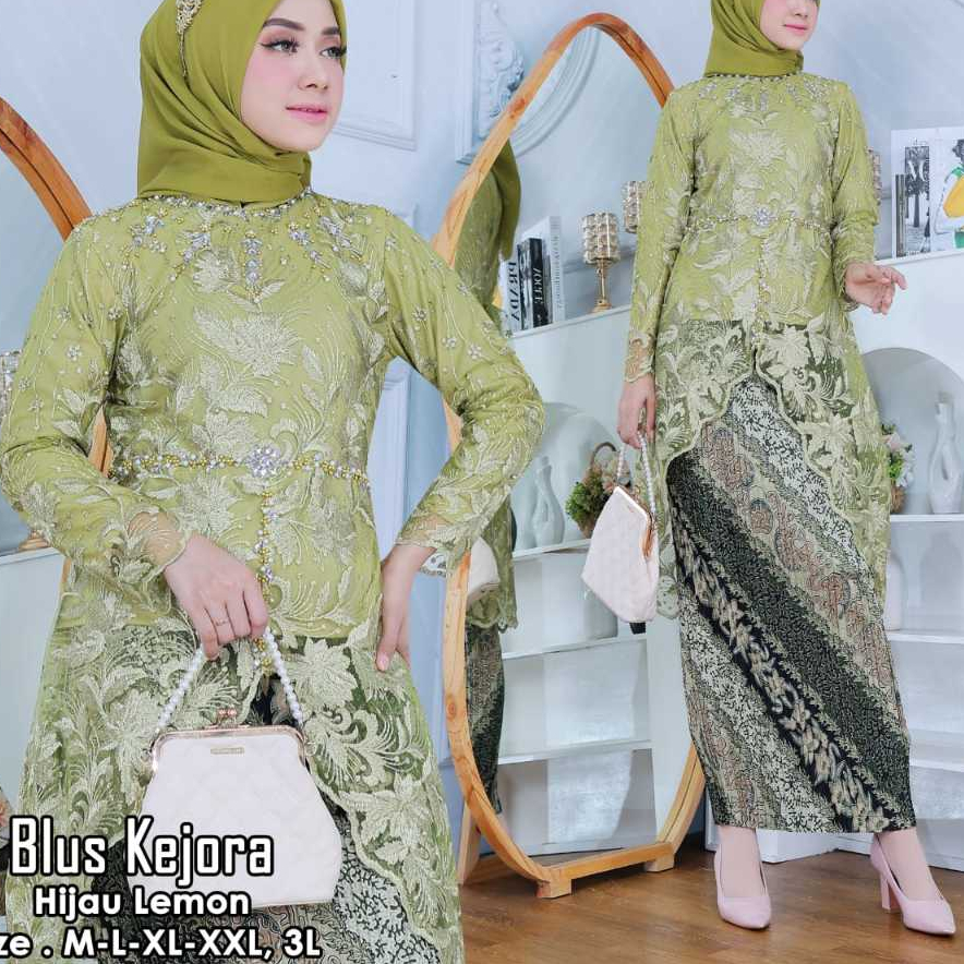 Jual Setelan Kebaya Modern Kekinian Blus Kejora Full Payet Mutiara