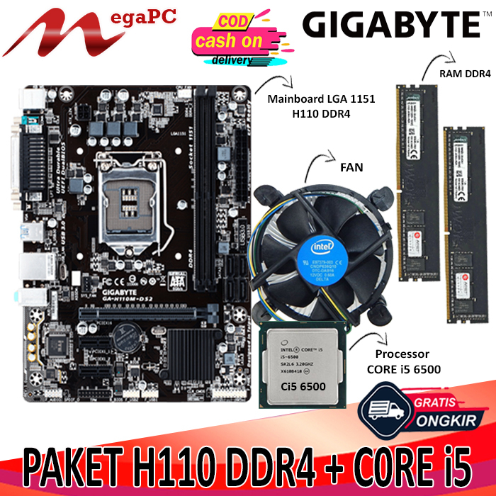 Jual Paket Motherboard Socket Lga H Ddr Core I Fan