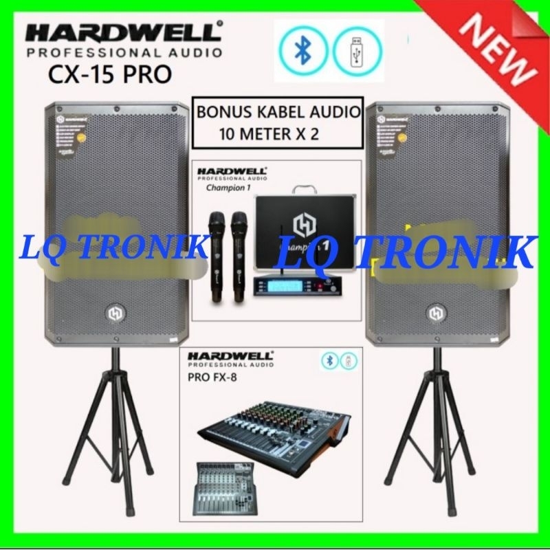 Jual PAKET SOUNDSYSTEM MURAH SPEAKER AKTIF 15 INCH HARDWELL CX 15 PRO