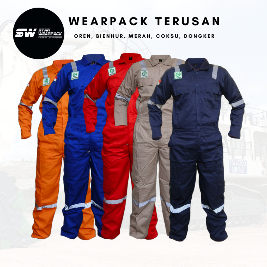 Jual Seragam Kerja Proyek Wearpack Terusan Coverall Star Wearpack