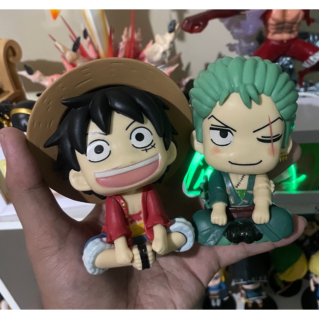 Jual Action Figure One Piece Luffy Zorro Duduk Figure One Piece Chibi