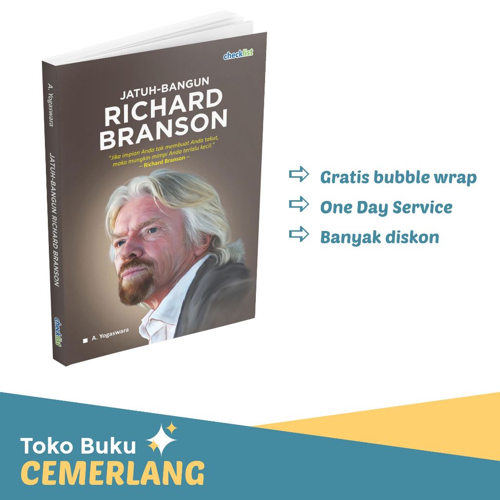 Jual Buku Motivasi Inspirasi Jatuh Bangun Richard Branson Shopee