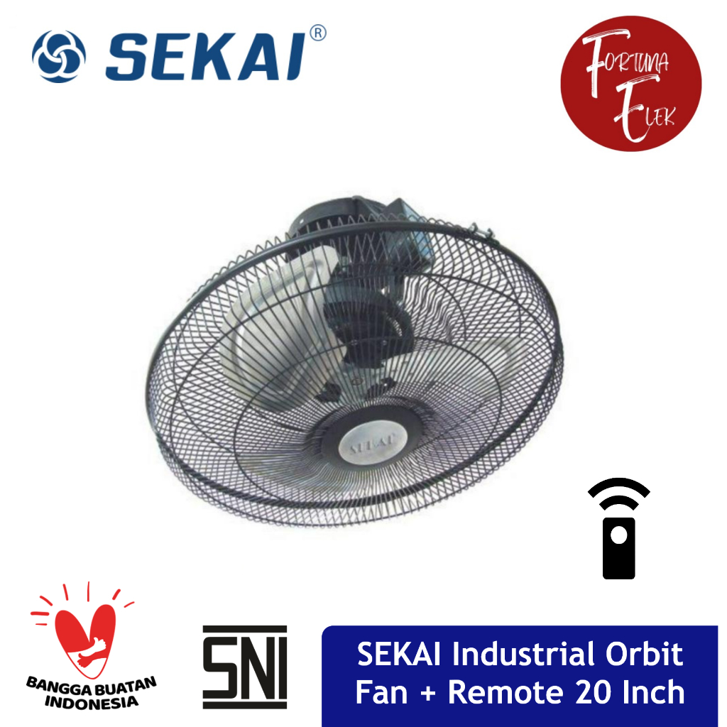 Jual SEKAI Industrial Orbit Fan Kipas Auto Fan 20 Inch Remote COF