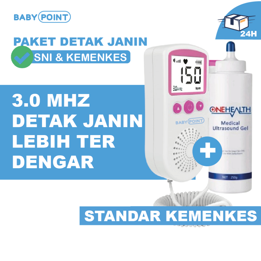 Jual Babypoint Paket Dopler Detak Jantung Bayi Fetal Doppler Mhz