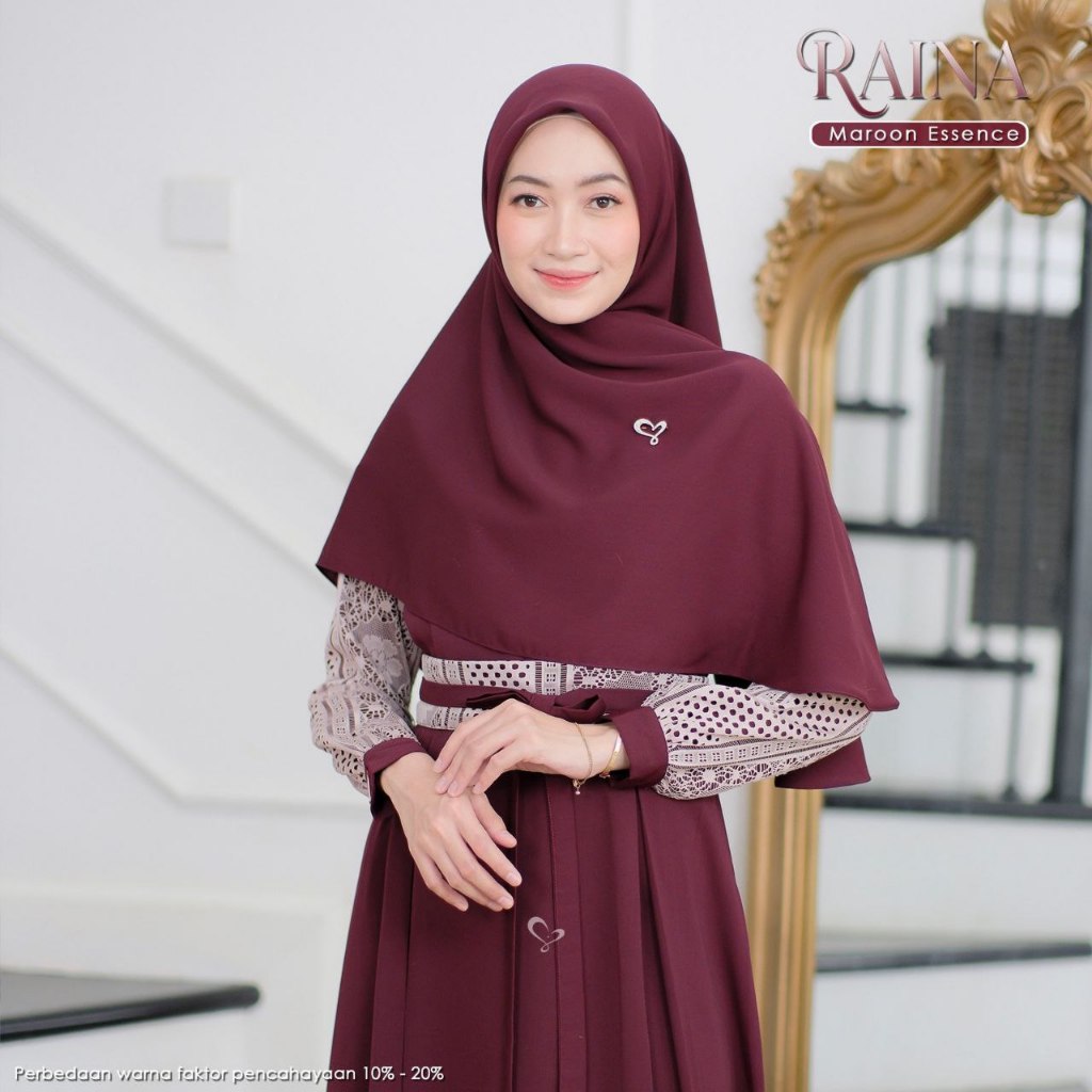 Jual RAINA DRESS BY SALVINA HIJAB GAMIS KOMBINASI BURKAT Elegant