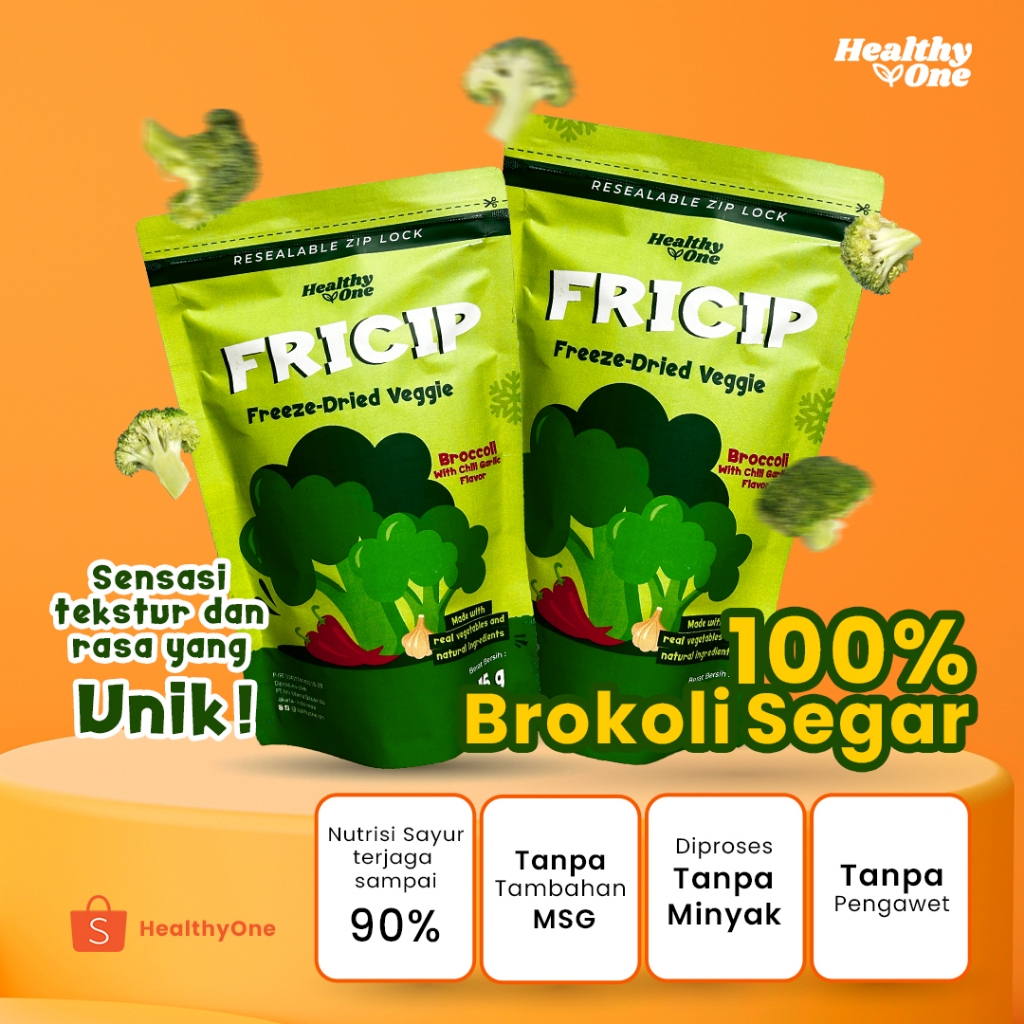 Jual Promo Launching Fricip Freeze Dried Broccoli Keripik Brokoli