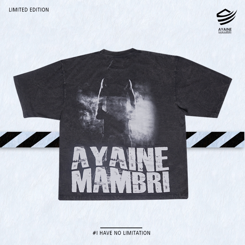 Jual Ayaine Mambri Washed Black Oversized T Shirt T Shirt Man Limited