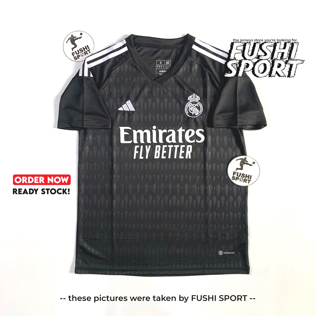 Jual Jersey Baju Bola Madrid Kiper Goalkeeper Hitam Black New