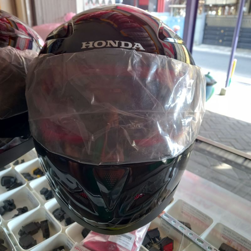 Jual Helm Helmet Dewasa Teropong Hitam Full Face Honda Cbr Trx R Sni