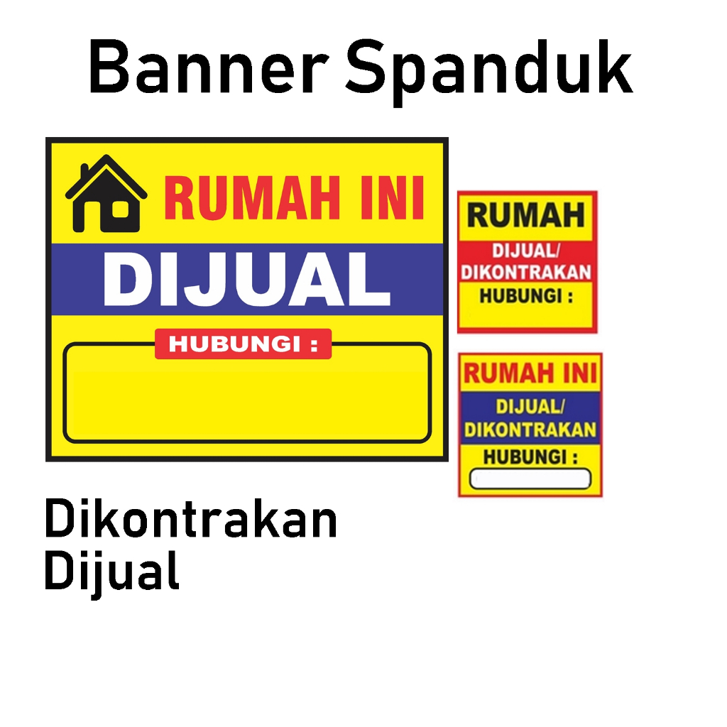 Jual Cetak Banner Spanduk Dikontrakan Dijual Rumah Tanah Ruko Shopee