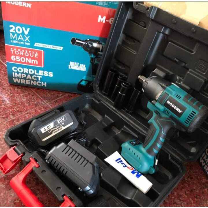 Jual MODERN M65 CORDLESS IMPACT WRENCH 20V BUKA BAUT MOBIL 650NM