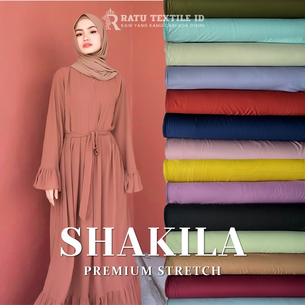 Jual Kain Shakila Premium Stretch Sakila Sakilla Kain Namira Stretch