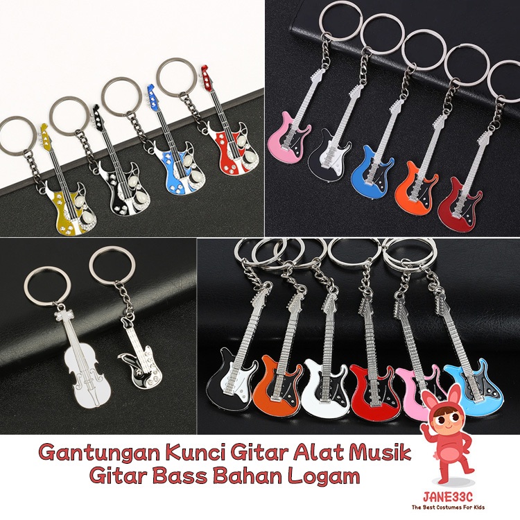 Jual Gantungan Kunci Gitar Alat Musik Gitar Bass Bahan Logam Shopee