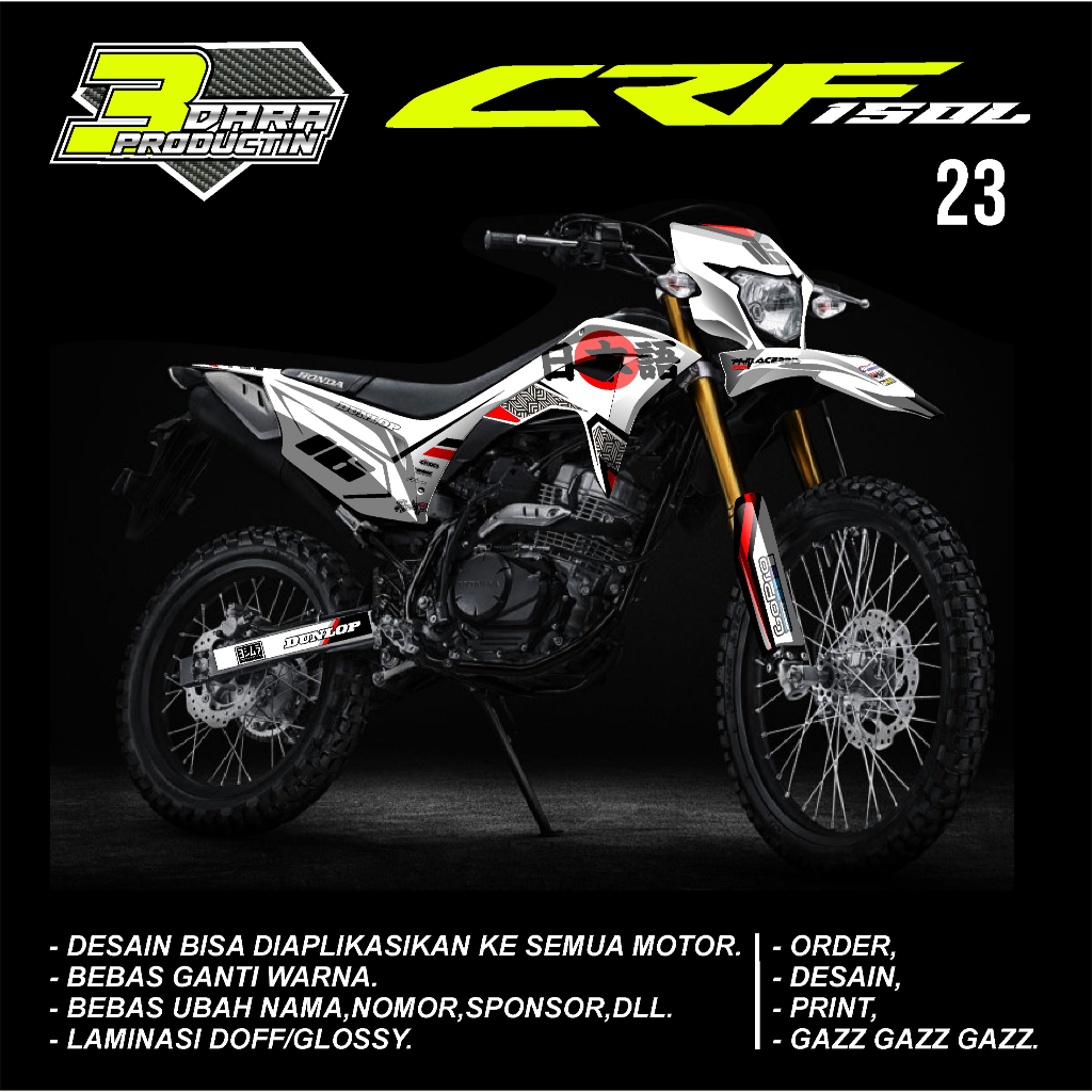 Jual Decal Crf L Full Body New Desain Stiker Sticker Dekal Crf