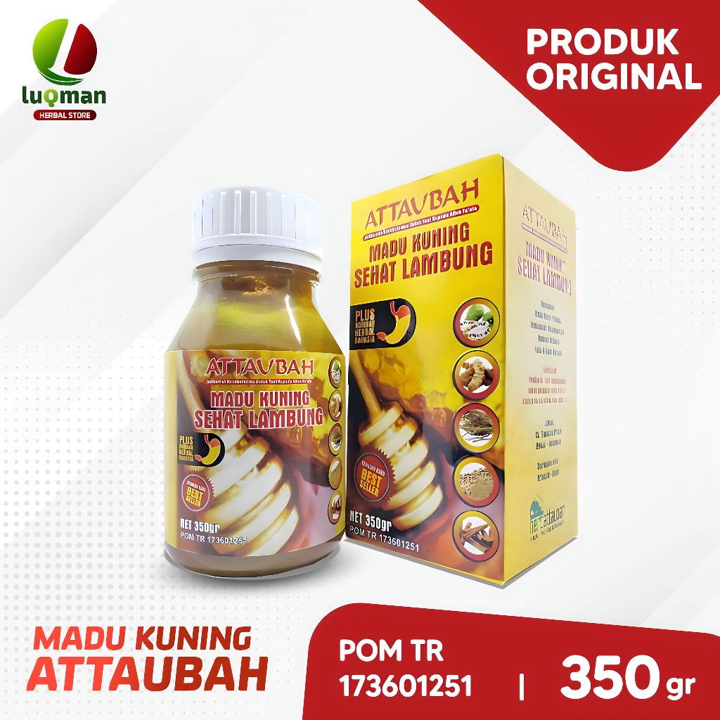 Jual MADU KUNING SEHAT LAMBUNG ATTAUBAH 350gr Shopee Indonesia