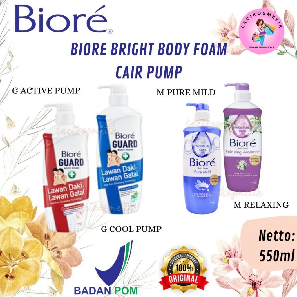 Jual Lacikosme Ml Biore Bright Body Foam Sabun Mandi Cair Refill