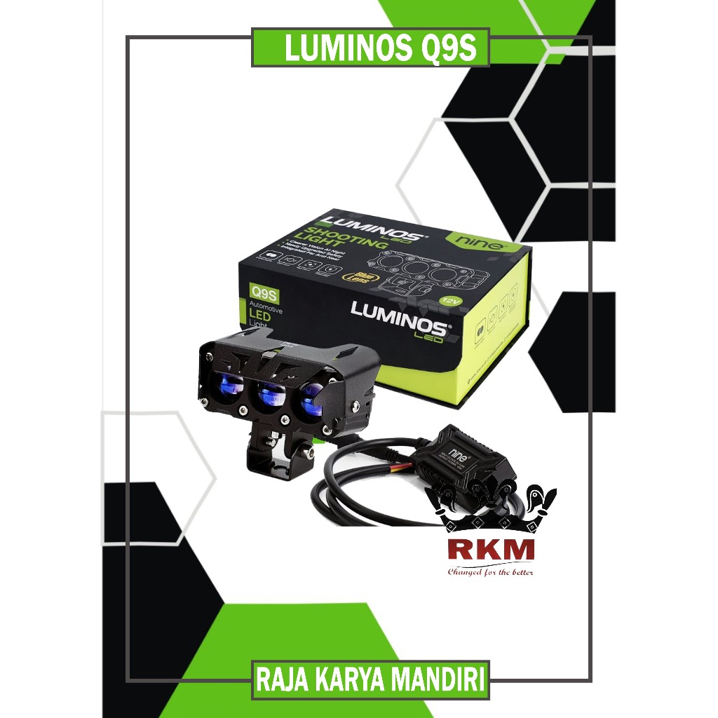 Jual Lampu Sorot Laser Q Mata Warna Luminos Nine Hi Low White