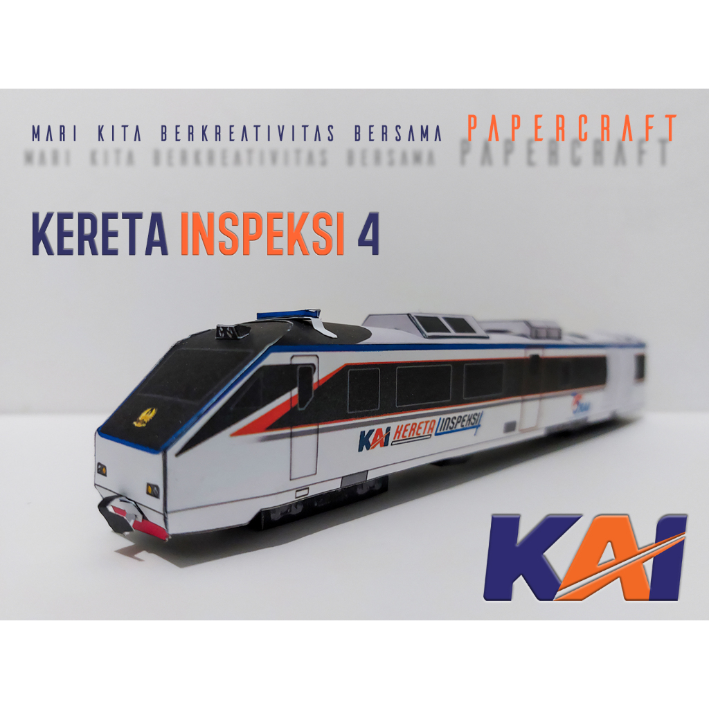 Jual D Papercraft Kereta Api Indonesia Kereta Inspeksi Pola Kertas Diy