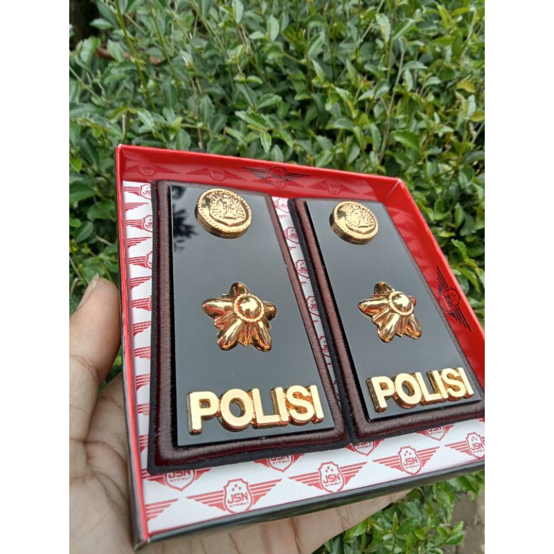 Jual Pangkat Pdh Kompol Lis Coklat Mika Kilap Shopee Indonesia