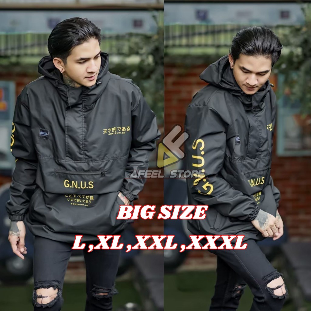 Jual JAKET CAGOULE PRIA JUMBO BIG SIZE L XL XXL XXXL JACKET PRIA