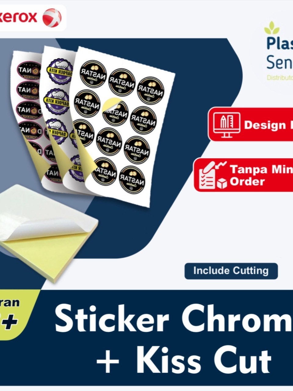 Jual Cetak Sticker A Chromo Bontak Vinyl Termasuk Cutting Cetak