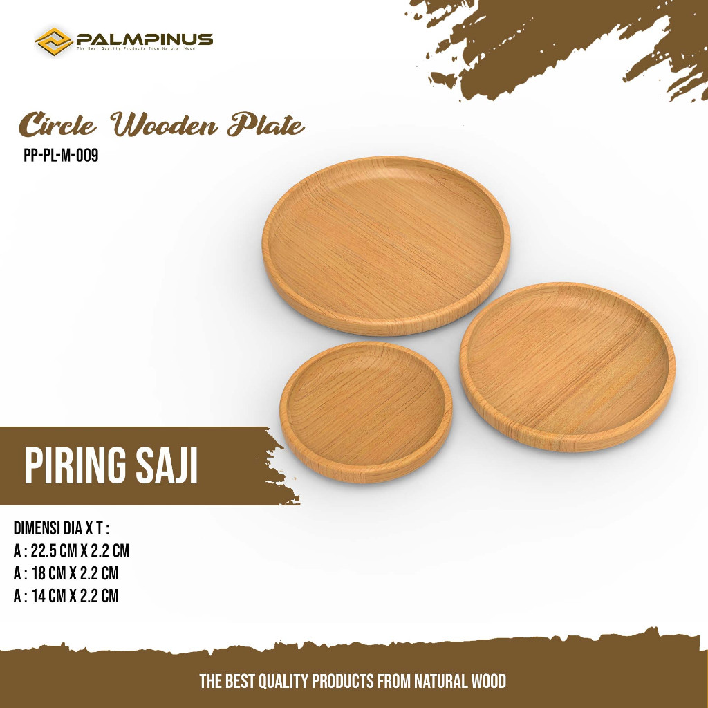 Jual Palmpinus Wadah Piring Saji Model Lingkaran Circular Wooden