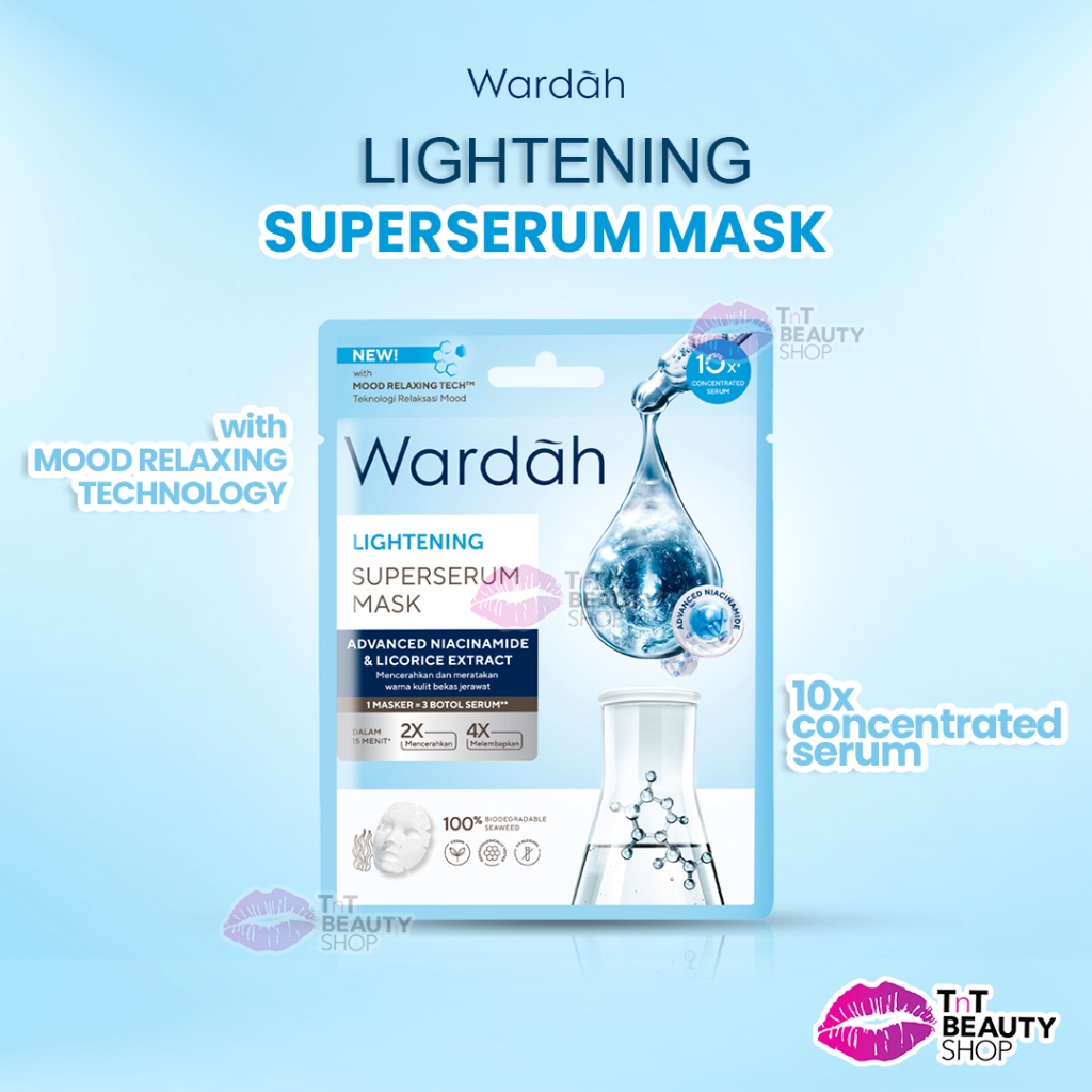 Jual WARDAH Lightening Super Serum Mask Niacinamide 20ml Lightening