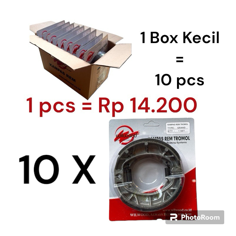 Jual 10 PCS Kampas Rem Belakang Grand Supra Merk Wilwood ISI 10 PCS